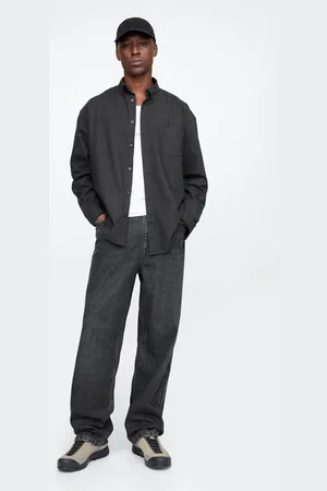 GAP Pantaloni denim neri a gamba larga , , , Taglia XS