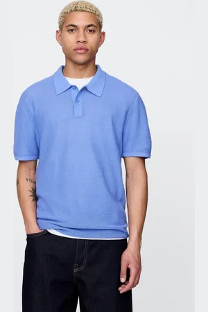 GAP Polo a maniche corte azzurra, , , Taglia XS