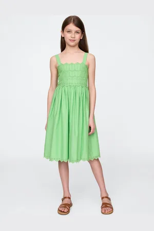 GAP Abito verde in cotone Kids, Bambina, , Taglia XS