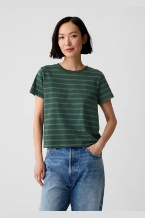 GAP T-shirt in cotone bio con scollo rotondo, , , Taglia L