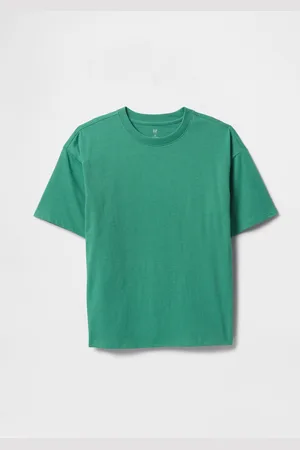 GAP T-shirt verde a maniche corte in cotone, Bambino, , Taglia XS/99-114