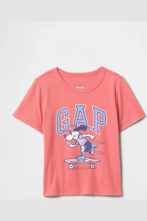 GAP T-shirt a maniche corte rosa con stampa , Bambino, , Taglia 12-18M/74-79