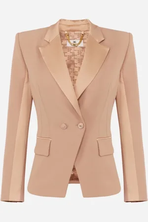 Elisabetta Franchi GIACCA CON REVER IN RASO