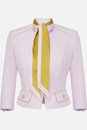 Elisabetta Franchi GIACCA CON FOULARD BICOLORE