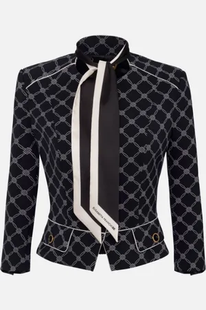 Elisabetta Franchi GIACCA CON FOULARD REMOVIBILE