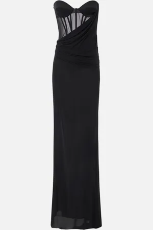Elisabetta Franchi ABITO CARPET IN ORGANZA E TULLE