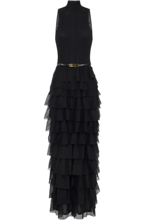 Elisabetta Franchi CARPET DRESS WITH RUFFLES