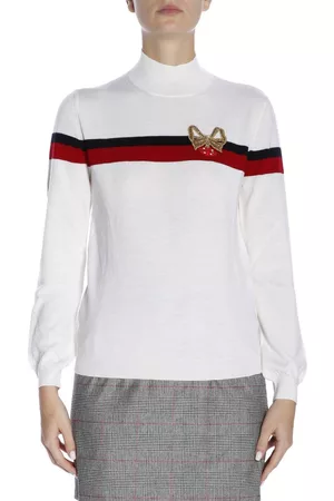VIVETTA Pullover a dolcevita con banda a contrasto e fiocco