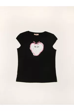 Nº21 T-shirt in cotone con stampa fragola