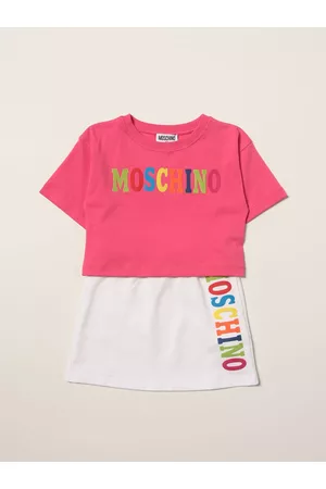 Moschino Set T-shirt + Gonna Kid con logo multicolor