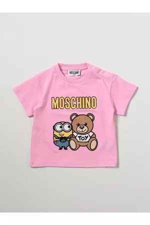 Moschino T-shirt Baby in cotone con logo Teddy