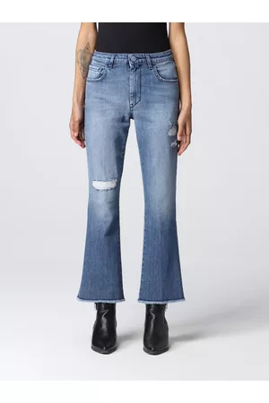 RE-HASH Jeans in denim washed con rotture