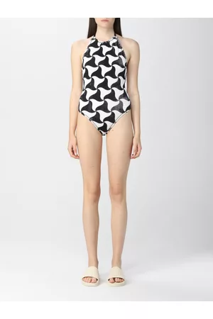 Bottega Veneta Costume intero con stampa Wavy Triangle
