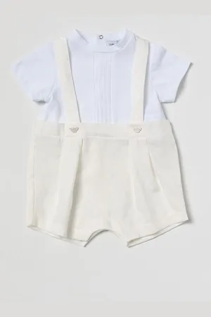 Emporio Armani Tuta corta in misto cotone