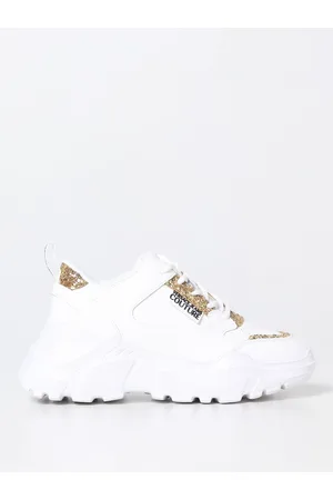 VERSACE Sneakers in pelle con glitter