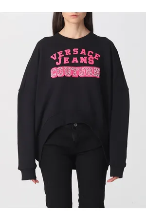 VERSACE Felpa in cotone con logo