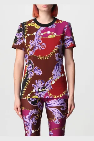 VERSACE T-shirt in misto cotone stampato