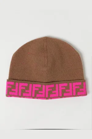 Fendi Cappello Kids in lana con monogram FF jacquard