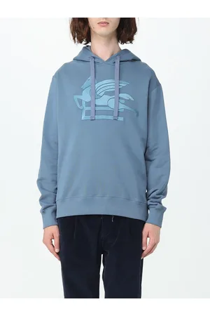Etro Felpa in cotone con ricamo Pegaso