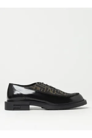 Fendi Derby in tessuto jacquard e pelle