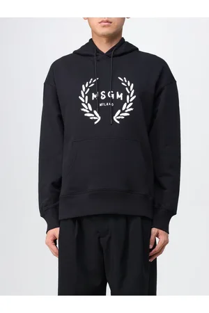 Msgm Felpa in cotone con stampa logo