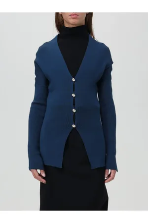 Lanvin Cardigan in misto lana stretch a coste