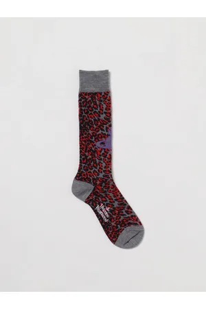 Vivienne Westwood Calze in lana merino con stampa animalier jacquard