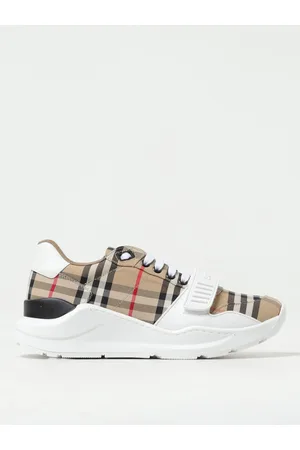 Burberry Sneakers New Regis in canvas con Vintage Check jacquard