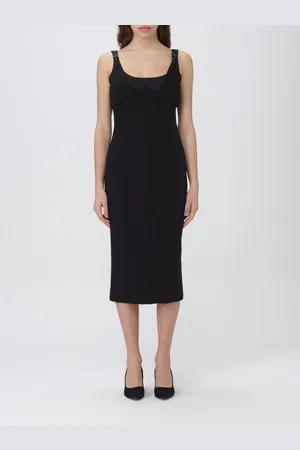 VERSACE Abito midi con fibbia barocca