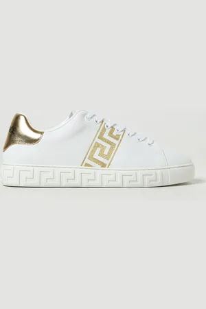 VERSACE Sneakers in pelle sintetica con Greca ricamata