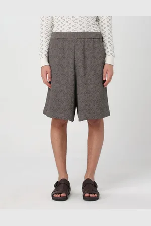 Giorgio Armani Bermuda in tessuto increspato con logo jacquard