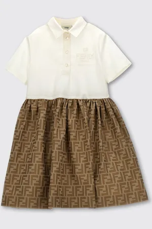 Fendi Abito chemisier Kids in cotone con monogram