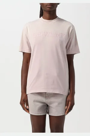 OFF-WHITE T-shirt in cotone con logo ricamato