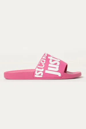 Roberto Cavalli Sliders in gomma con logo stampato
