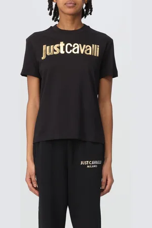 Roberto Cavalli T-shirt con logo laminato