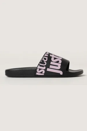 Roberto Cavalli Sliders in gomma con logo stampato