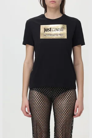 Roberto Cavalli T-shirt con logo laminato