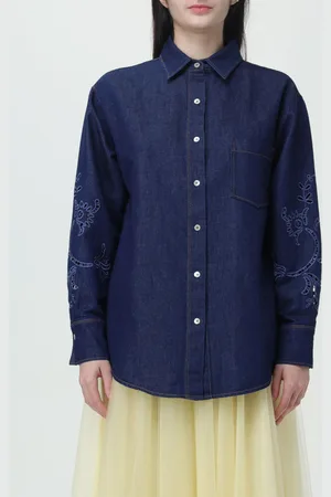 FORTE FORTE Camicia in denim con ricami