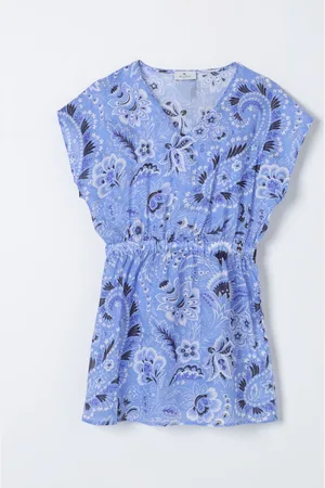 Etro Abito in cotone con stampa Paisley