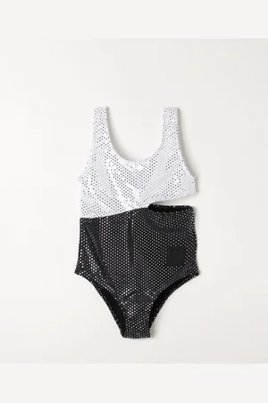 Balmain Costume Kids in lycra con strass