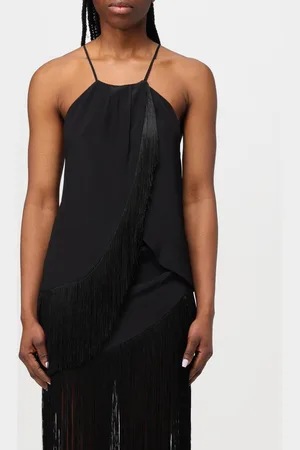 SIMONA CORSELLINI Top in tessuto con frange
