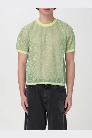 MARTINE ROSE T-shirt in lycra con motivo floreale all over