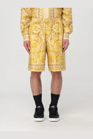 VERSACE Pantaloncino in seta con stampa Baroque