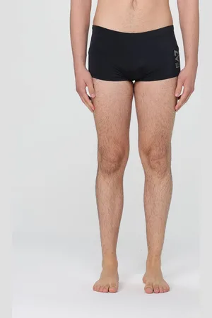 EA7 Costume in lycra con logo a contrasto