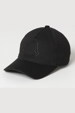 Moncler Cappello in cotone con logo traforato