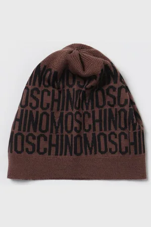 Moschino Cappello in misto cotone stretch con logo jacquard