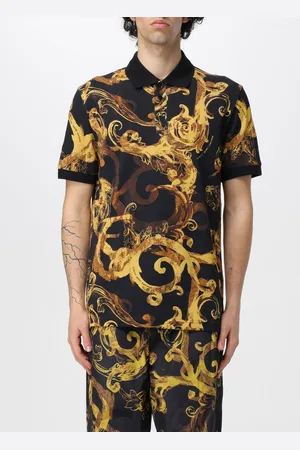 VERSACE Polo Baroque in piquet di cotone