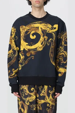 VERSACE Felpa in cotone con stampa Baroque