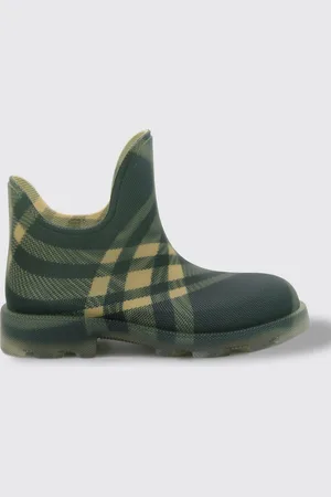 Burberry Stivaletto Marsh in gomma goffrata stampa Check