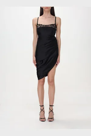 Jacquemus Abito in viscosa con inserti in pizzo